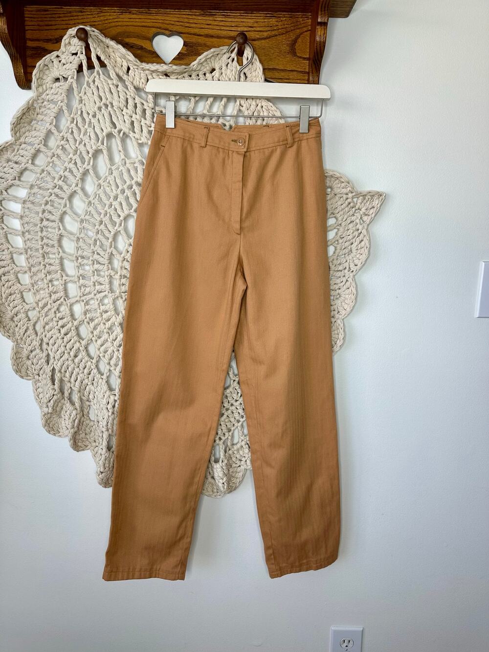 Peroche Vintage 70s Made In France Buckle Back Tapered Pants Size 2/25